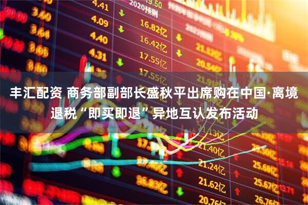 丰汇配资 商务部副部长盛秋平出席购在中国·离境退税“即买即退”异地互认发布活动
